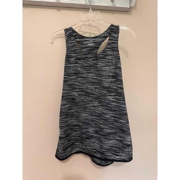 women's Tek Gear Women's Dry Tek Athletic black/ gray blend Racerback Tank Top L - Picture 1 of 7